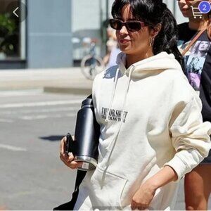 Taylor Swift The Eras Tour Beige Hoodie Drawstring Oversized XL